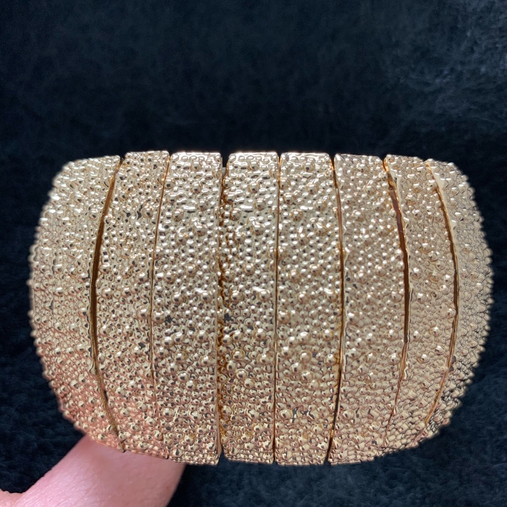 Gold Stretchy Bangle - Picture 3 of 4